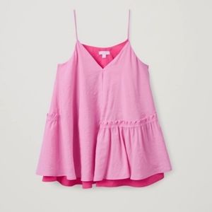 COS Tiered Vest Tunic Top in Pink